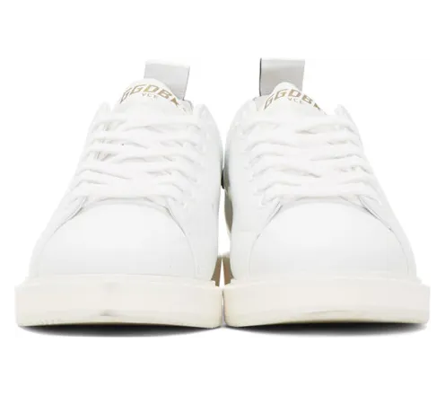 Golden Goose White and Silver Starter Sneakers (G35MS631.Q8) (2)