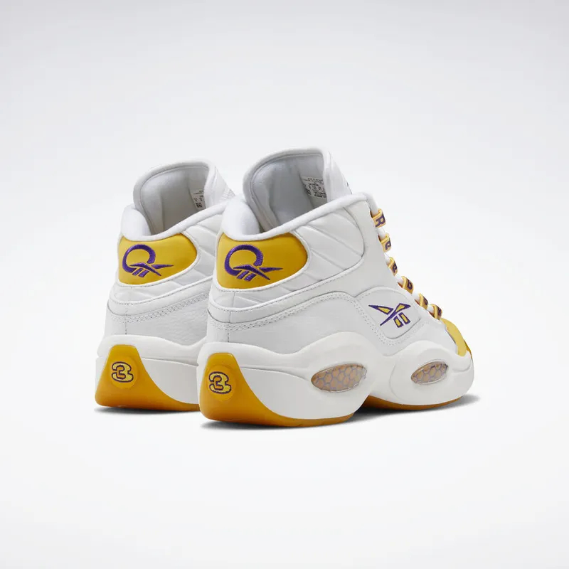 Reebok Question Mid Shoes White / Yellow Thread / Ultra Violet (FX4278)