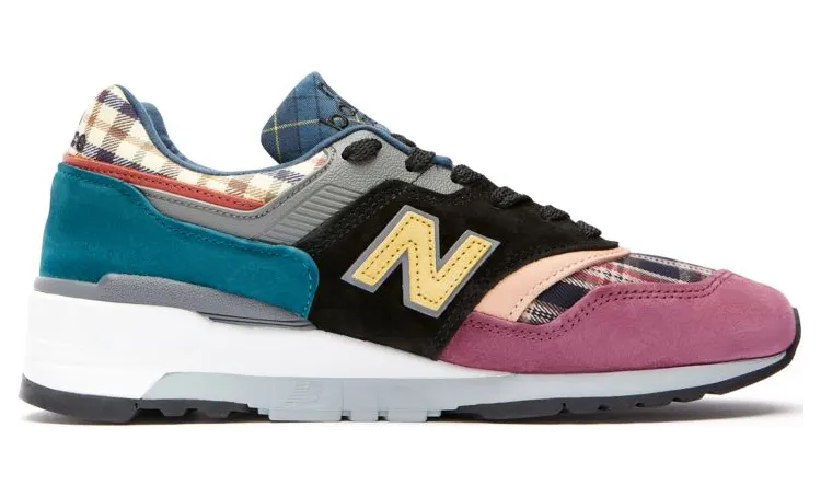New Balance 997 MiUSA Plaid Pack Burgundy Black (M997DJ)