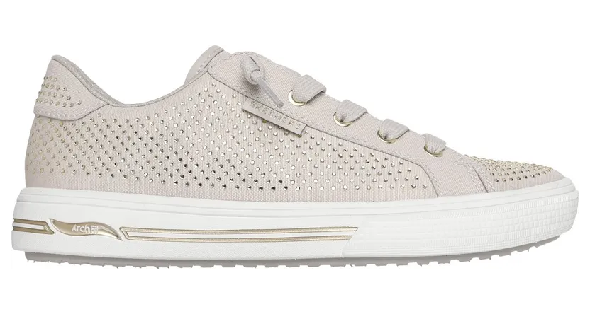 Skechers Arch Fit Arcade – Gem Steps Sneaker Taupe/Goud