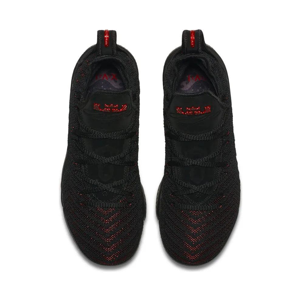 Nike LeBron 16 Fresh Bred (GS) Black/Black-University Red (AQ2465-002)