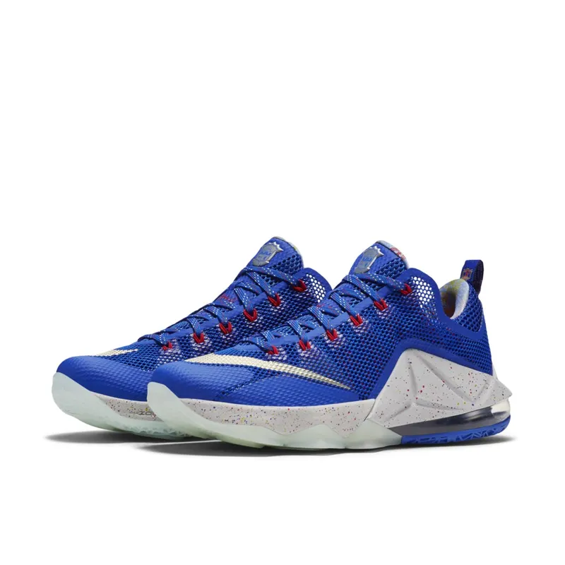 Nike LeBron 12 Low Hyper Cobalt Hyper Cobalt/Metallic Silver-Light Crimson (812560-406)