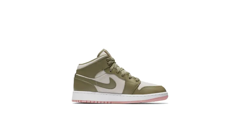 Jordan 1 Mid Trooper Bleached Coral (GS) Trooper/Bleached Coral (555112-225)