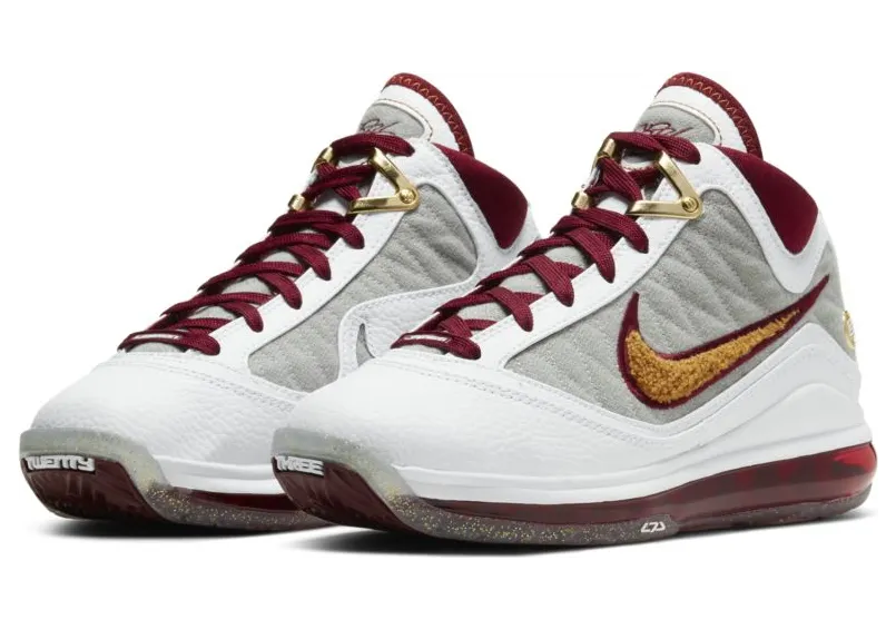 Nike LeBron 7 QS GS ‘MVP’ White/Team Red/Wolf Grey/Bronze (CZ8899-100)