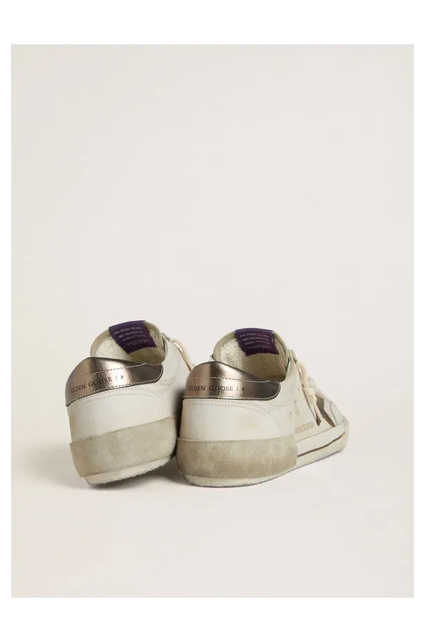 Golden Goose Super-Star Ltd In Suede With Brown Leather Star And Metallic Leather Heel Tab (GMF01018.F007909.15843) (4)
