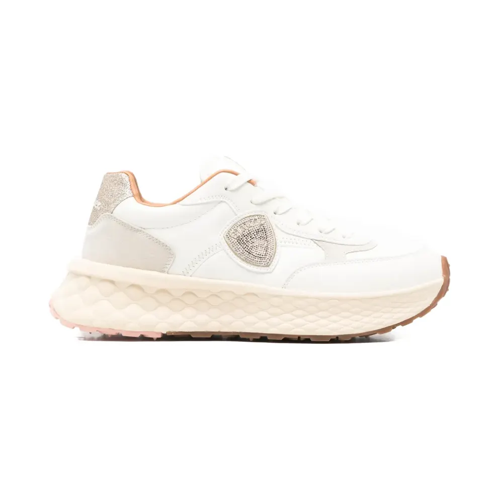 Blauer Leren with logoplakkaat – White (S6LYNN01LES)