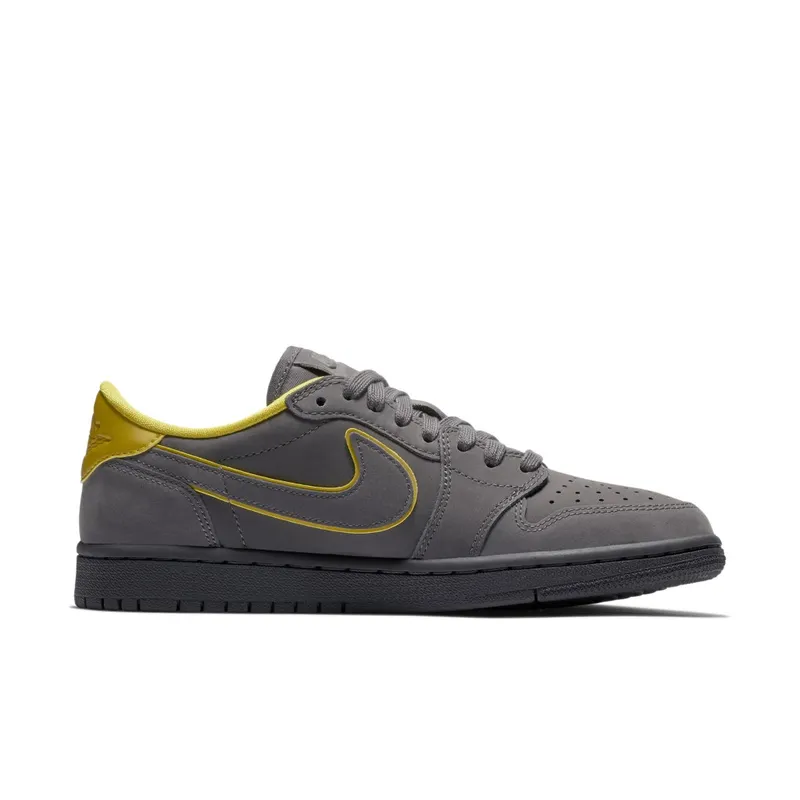 Jordan 1 Retro Low Thunder Grey (W) Thunder Grey/Bright Citron-White (AQ0828-017)