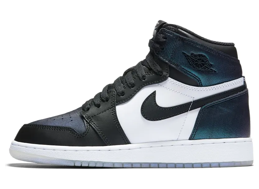 Jordan 1 Retro All Star 2017 Chameleon (GS) “Black / Metallic Silver / White” (907959-015)
