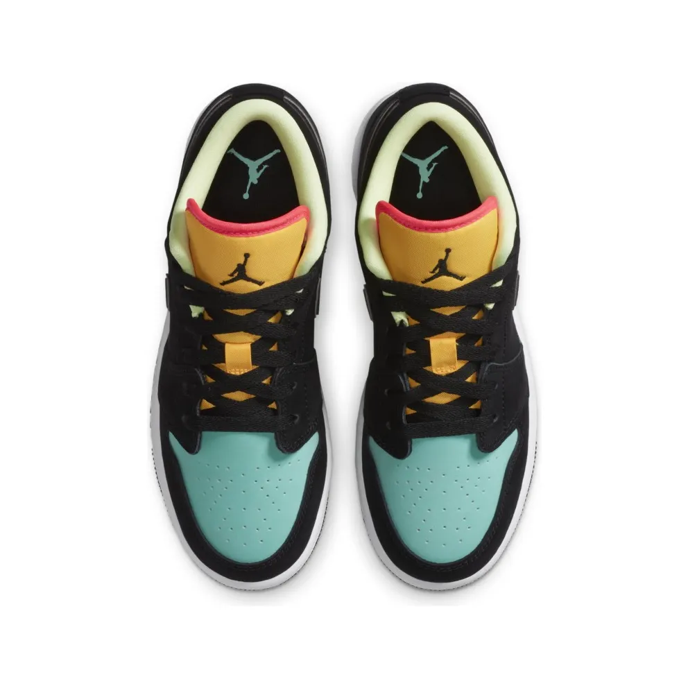 Jordan 1 Low Aurora Green (GS) Black/Black-Aurora Green (CV9844-013)