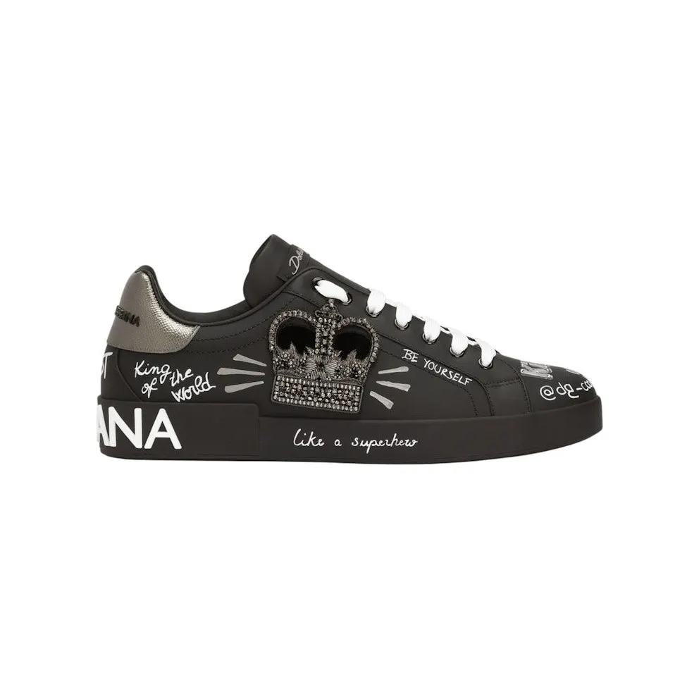 Dolce & Gabbana Sneaker Portofino Black Print (CS1760AZ2688T724)