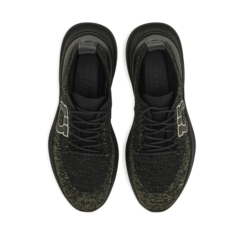 Ferragamo Gancini-detail Knit “Black” (029948 0784024 M Black)