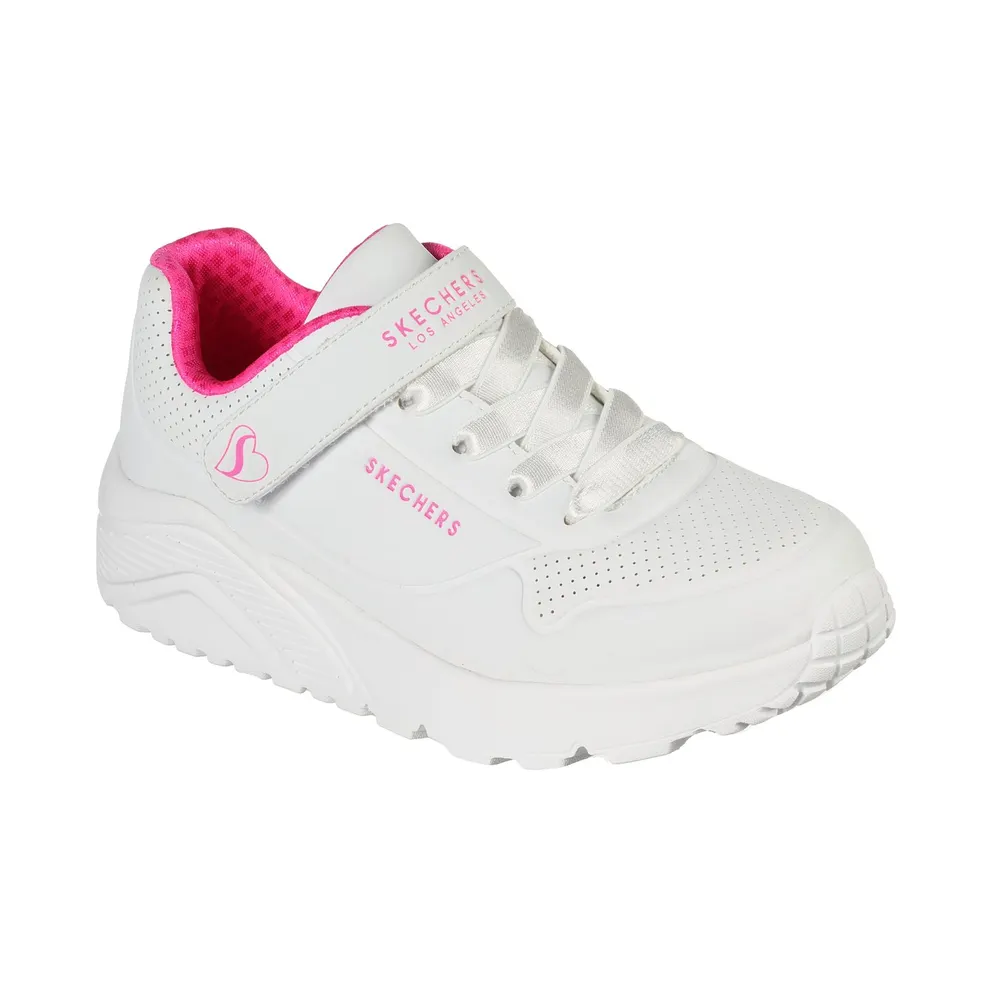 Skechers Uno Lite Sneaker White/Heet Pink
