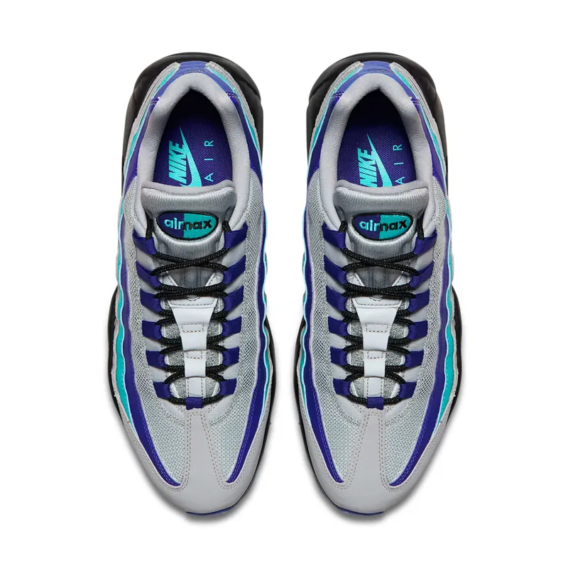 Nike Air Max 95 Wolf Grey Grape Wolf Grey/Black-Indigo Burst-Hyper Jade (AT2865-001)