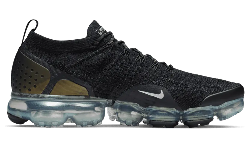 Nike Air VaporMax Flyknit 2 Black Metallic Silver Multi-Color