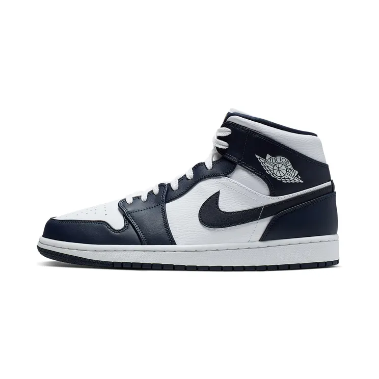 Air Jordan 1 Mid “White / Obsidian / Metallic Gold” (554724-174)