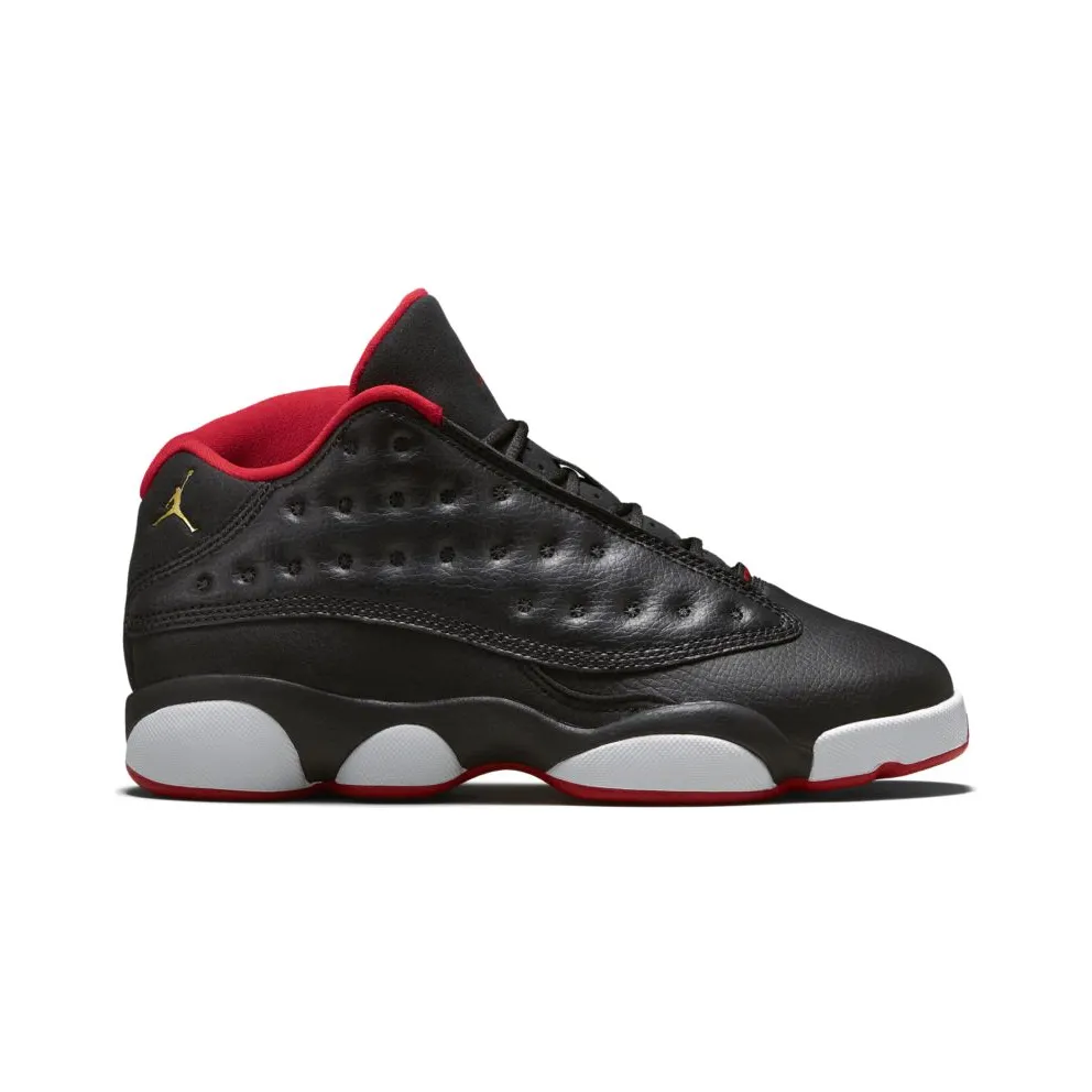 Jordan 13 Retro Low Bred (GS) Black/Metallic Gold-University Red-White (310811-027)