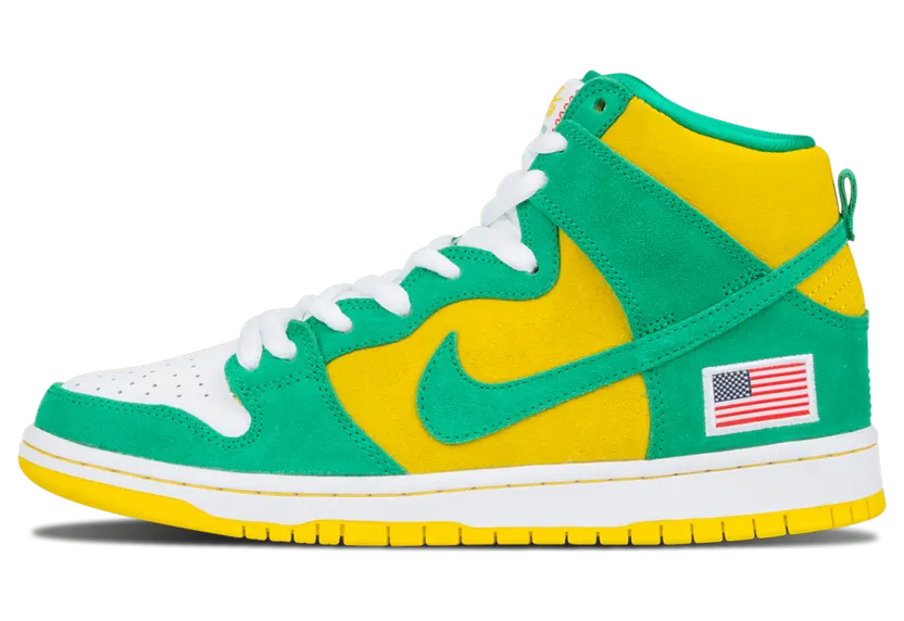 Nike Dunk High Pro SB ‘Oakland Athletics’ stdm grn/stdm grn-blk spd yllw (305050-337)