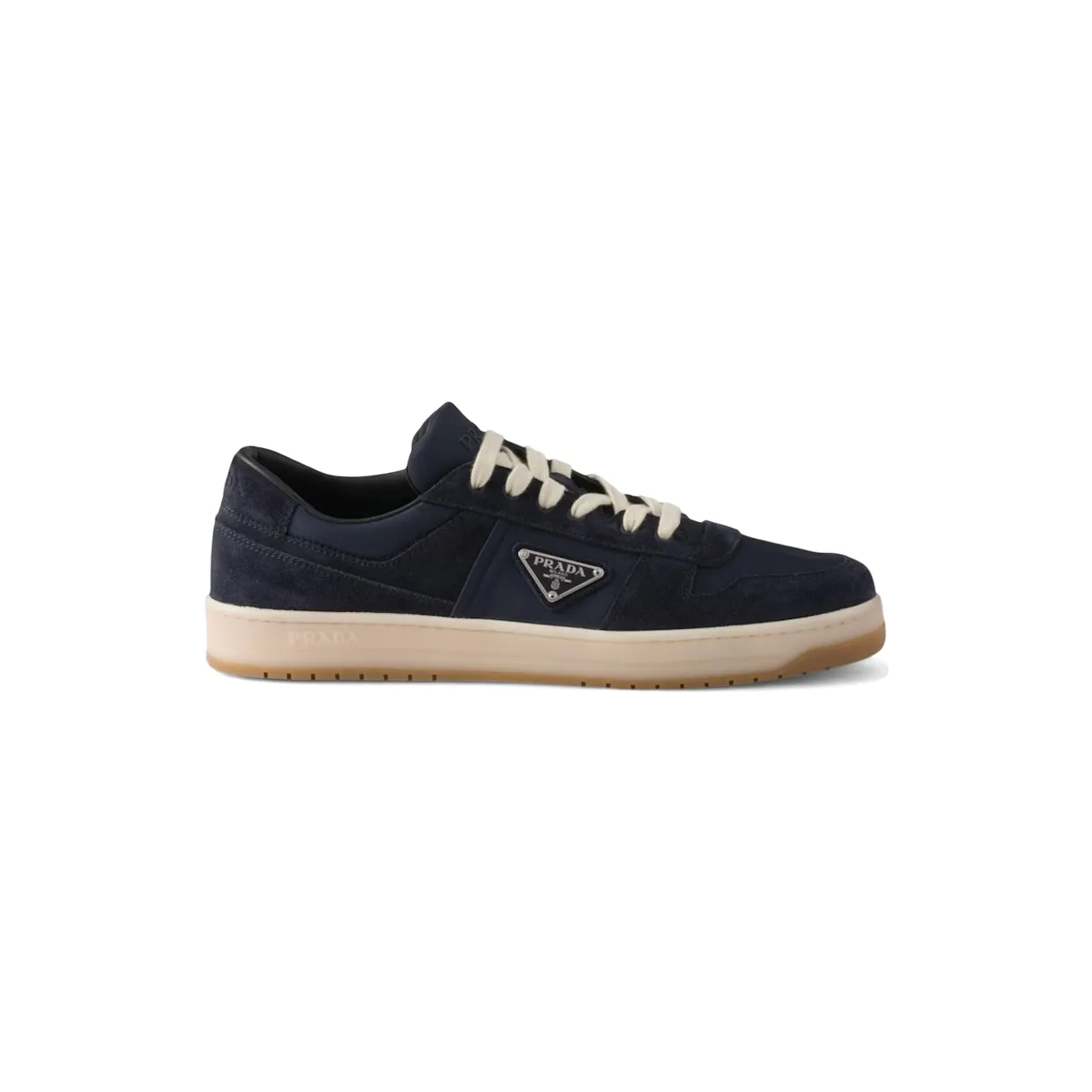 Prada Downtown Low Top Re-nylon and Suede Sneakers Blue (2EE364_D7R_F0355)