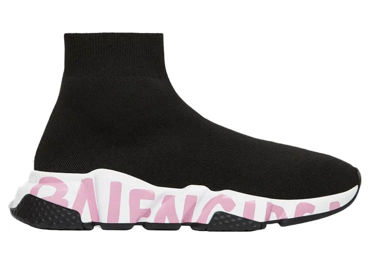 Balenciaga Speed Graffiti Black Pink (W) (605942W2DB71956)