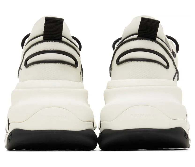 Balmain White & Black B-Bold Sneakers (XN1VI541TSNH) (4)