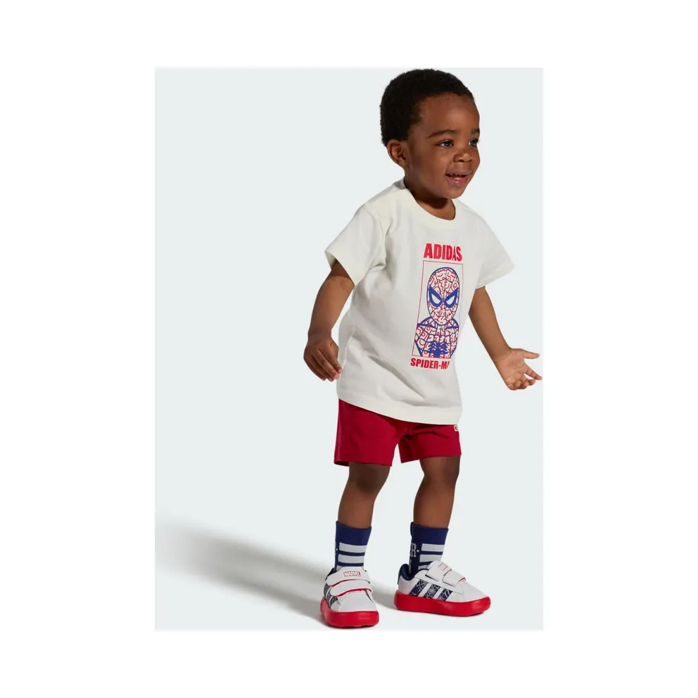 Adidas ADIDAS MARVEL SPIDER-MAN GRAND COURT Shoes PEUTERS Cloud White / Dark Blue / Pure Ruby (KI9192)