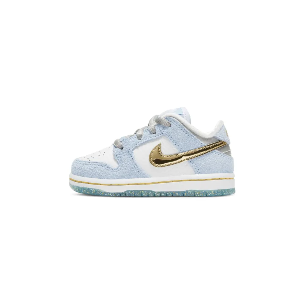 Nike SB Dunk Low Sean Cliver (TD) Ice Blue/White-Metallic Gold-Metallic Silver (DJ2520-400)