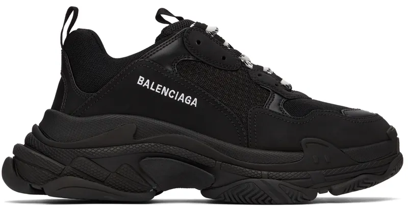 Balenciaga Black & White Triple S Sneaker (534217-W2CA1-1000)