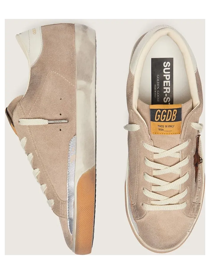 Golden Goose Women’S Super-Star In Beige Suede With Leopard-Print Star (GWF01100.F008502.60685) (3)