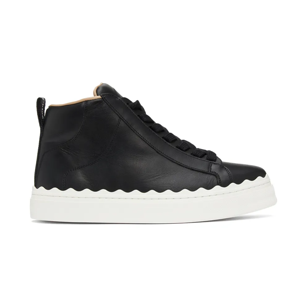 Chloe Black Lauren High-Top Sneakers (CHC21S41342)