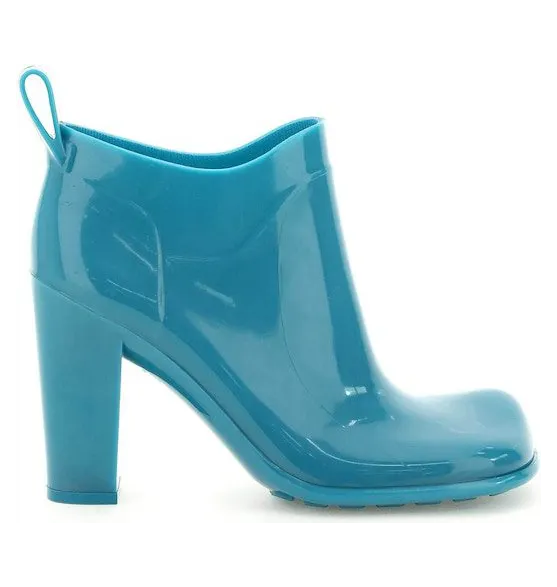 Bottega Veneta Shine Rubber Ankle Boots Blue (677113V1AJ04484)