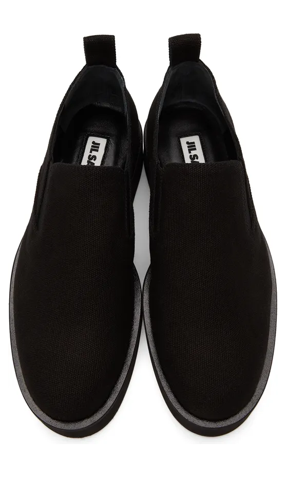 Jil Sander Black Slip-On Platform Sneakers (JS37050B_14042) (5)