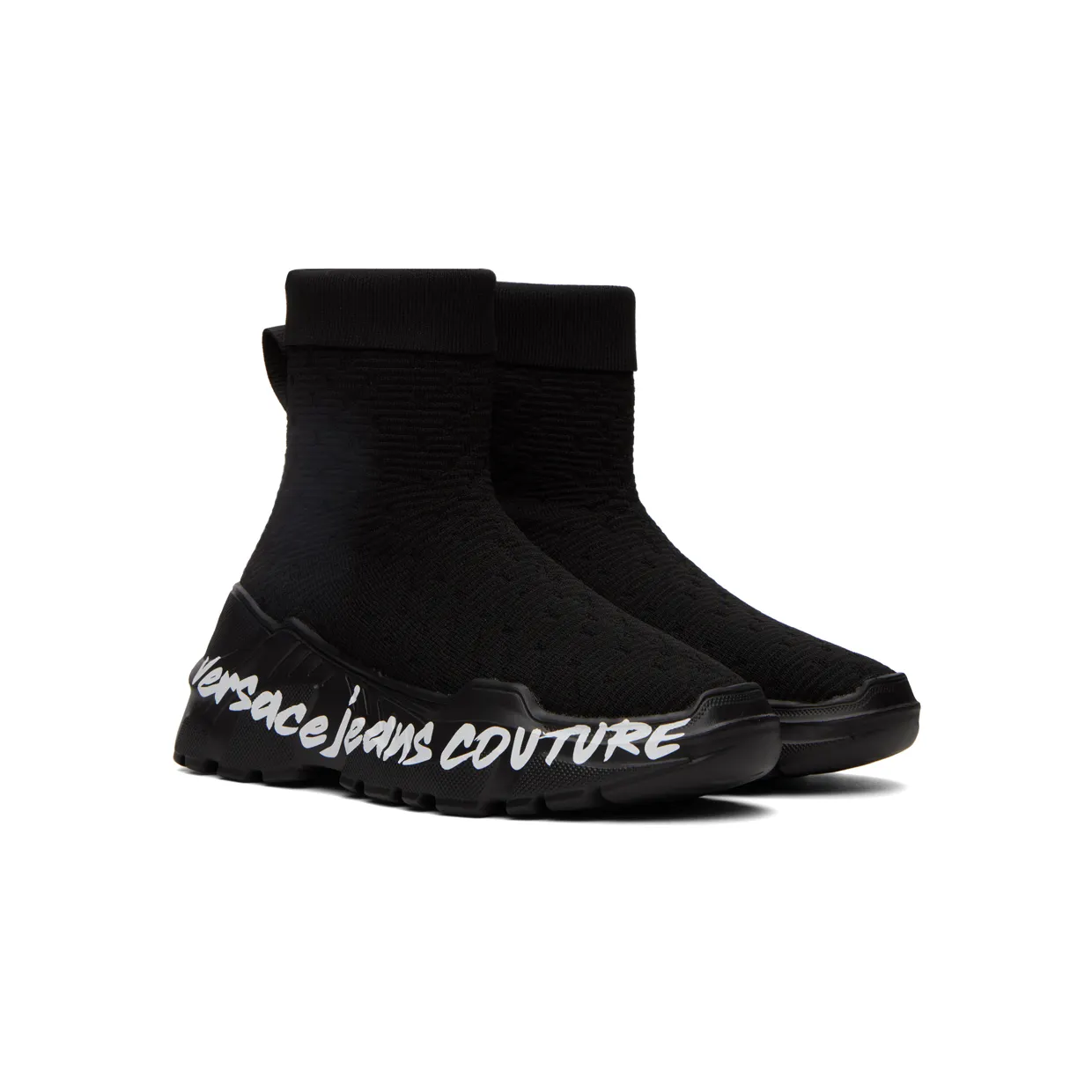 Versace Jeans Couture Black Speedtrack Sneakers (E73VA3SCAEZS016) (4)