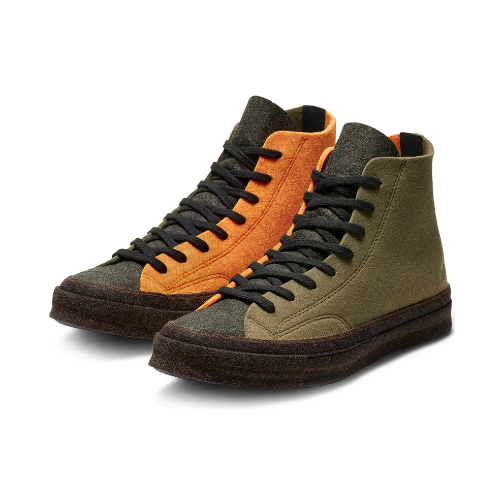 Converse Chuck Taylor All-Star 70s Hi JW Anderson Felt Stone Grey Flame Orange Stone Grey/Flame Orange-Black (162953C)
