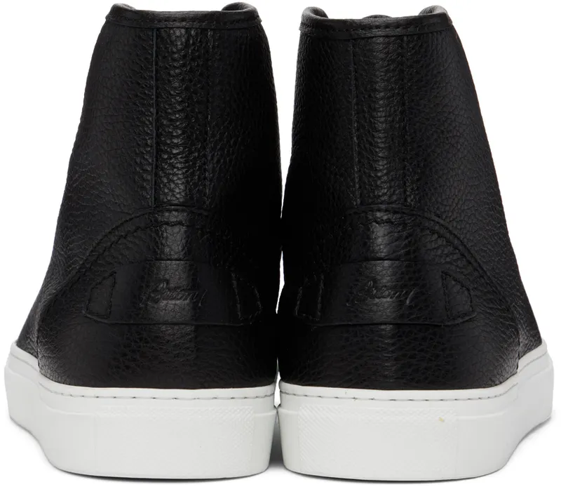 Brioni Black Leather Sneakers (QFLG0L P7731)