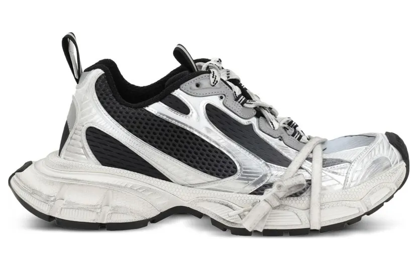 Balenciaga 3XL Worn-Out Gradient Black Silver