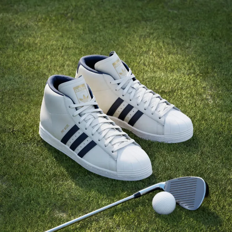 adidas Pro Model Midcut Spikeless Golf Chalk White Night Indigo (JQ7722)