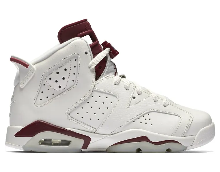 Jordan 6 Retro Maroon 2015 (GS) (836342-115/384665-116)
