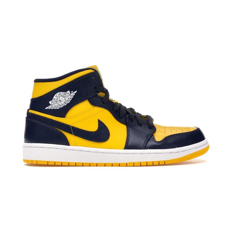 Air Jordan 1 Mid Varsity Maize Navy (554724-707)