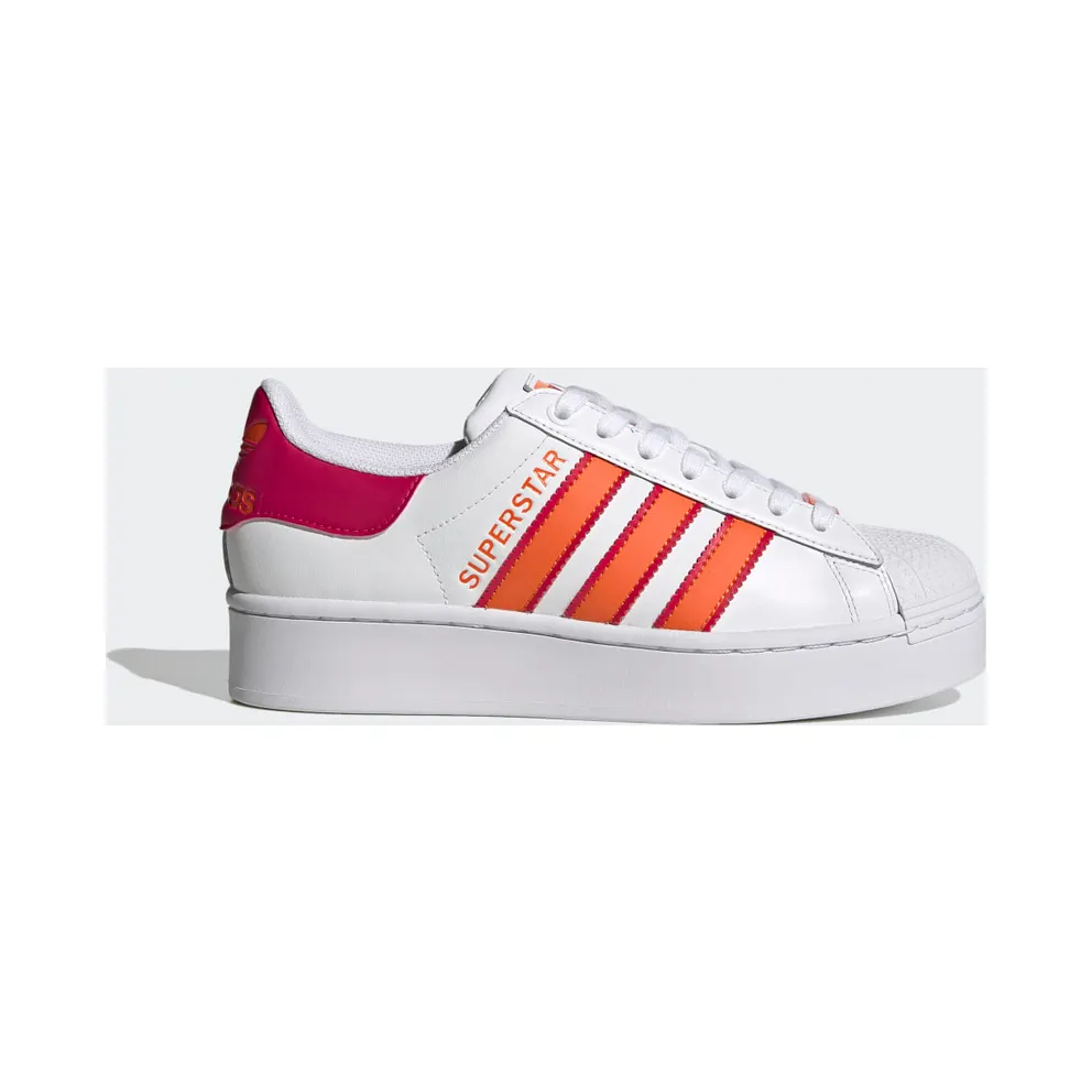 adidas Superstar Bold Schuh Cloud White / Orange / Bold Pink (H69045)