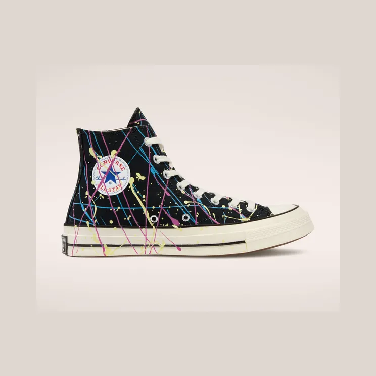 Converse Archive Paint Splatter Chuck 70 High Top Black/hyper Magenta/egret (170801C)