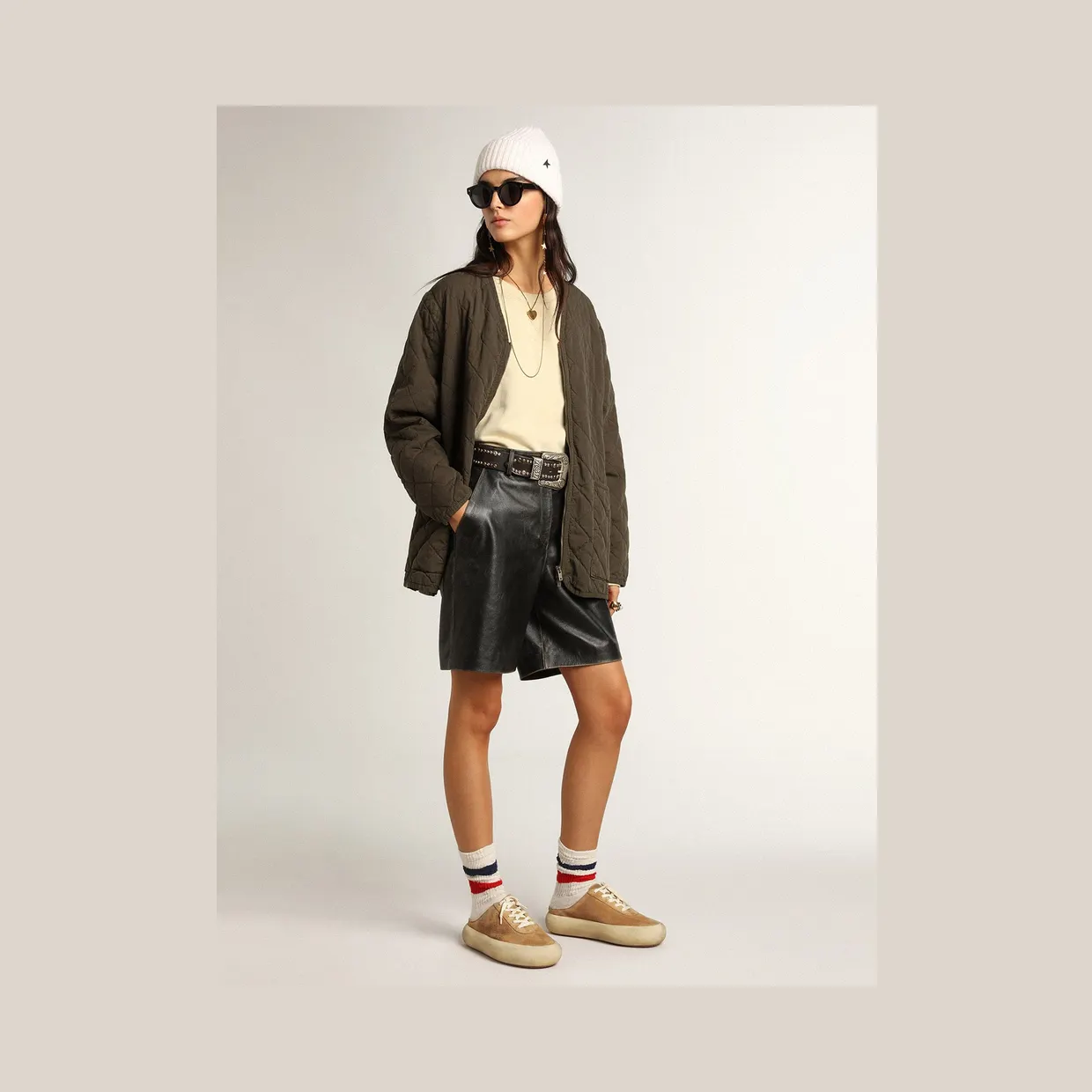 Golden Goose Space-Star Sabot In Tobacco-Colored Suede With Perforated Star (GWF00382.F003329.55353) (6)