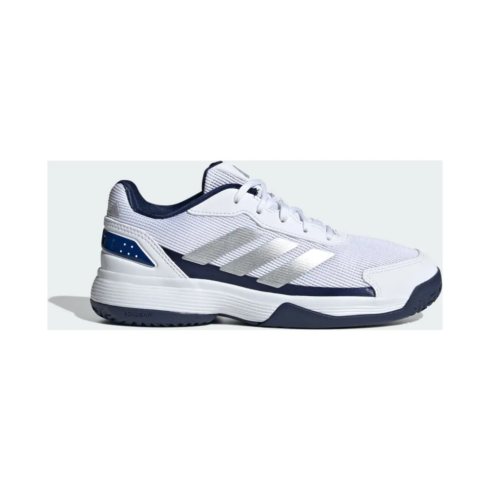 Adidas Crazyquick Kids Padel Cloud White / Silver Metallic / Dark Blue (JQ9273)