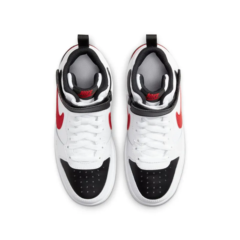 Nike Court Borough Mid 2 White University Red (GS) (CD7782-110)