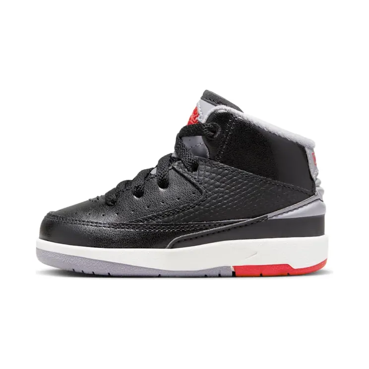 Air Jordan 2 Retro TD “Black / Fire Red / Sail / Cement Grey” (DQ8563-001)