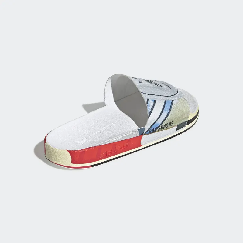 adidas Micro Adilette Raf Simons Silver Metallic/Bright Red/Bright Red (EE7955)