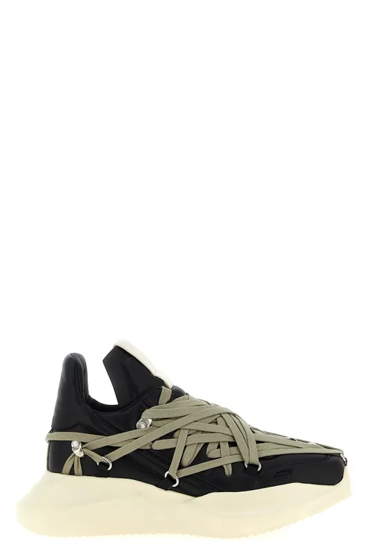 Rick Owens Megalace Geth Runner “Black” (RU02E1812LCOW1981)
