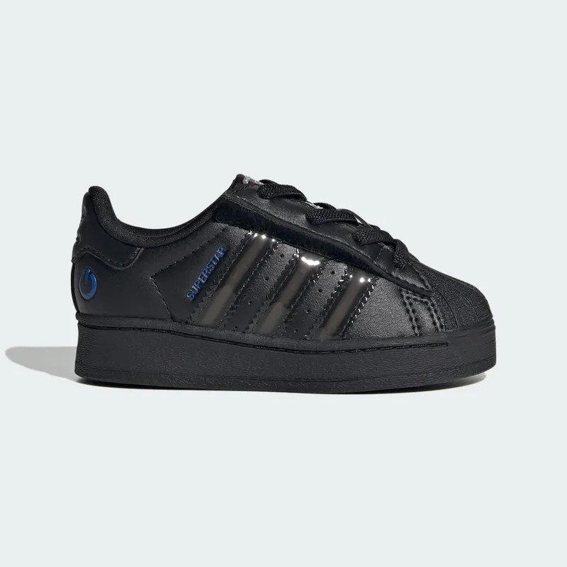 Adidas Superstar Led Lights Comfort Closure Elastic Lace Kids Core Black / Core Black / Preloved Violet (JS1295)