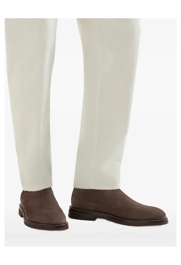 Brunello Cucinelli Suede Chelsea “Brown” (MZUSOLE818 C9832) (2)