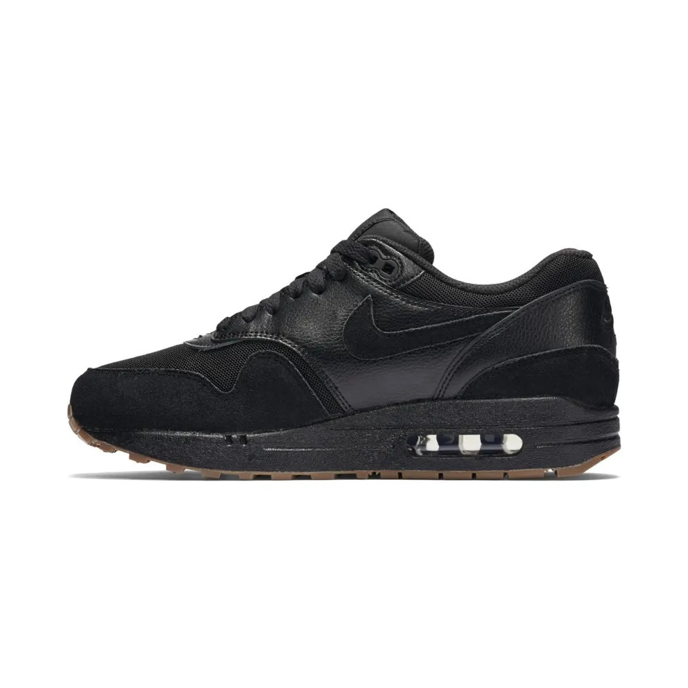 Nike Air Max1 Essential Black Black-Gum Medium Brown (W) (599820-020)