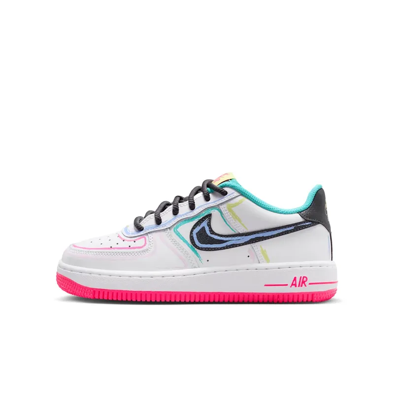 Nike Air Force 1 Low GS “White Hyper Pink Dusty Cactus” (IU3252-100)
